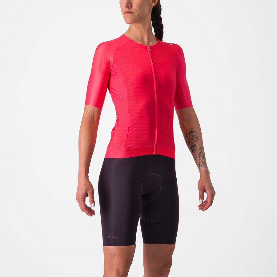 Castelli AERO PRO 7.0 W Mez Női Piros | WTVMHCJ-34