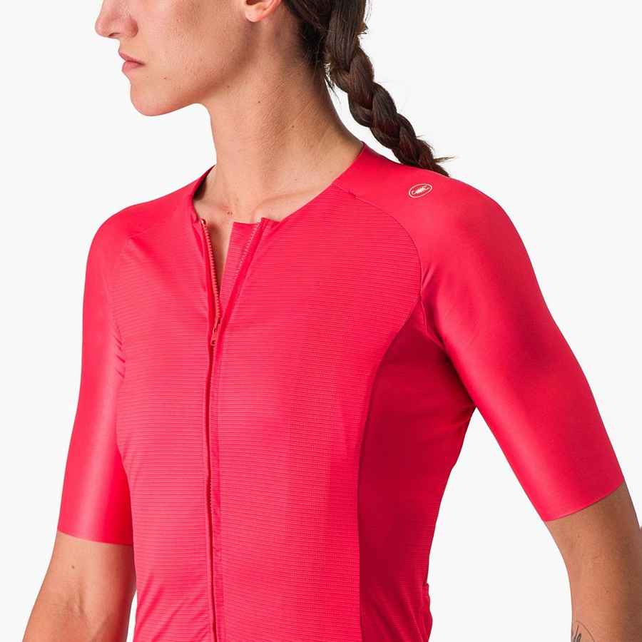 Castelli AERO PRO 7.0 W Mez Női Piros | WTVMHCJ-34