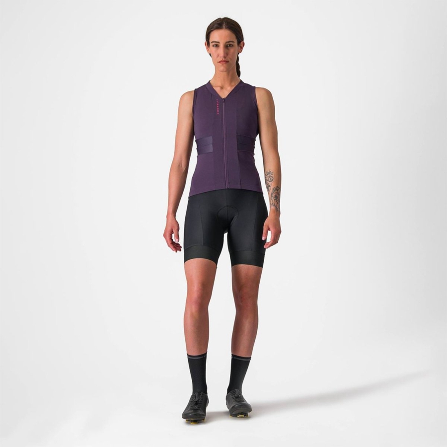 Castelli ANIMA 4 SLEEVELESS Mez Női Lila Fehér | FNUTAMI-81