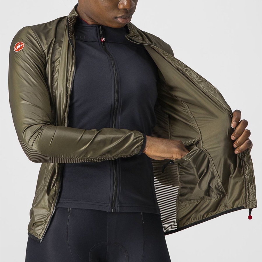 Castelli ARIA SHELL W Védelem Női Barna | POKVDYW-27