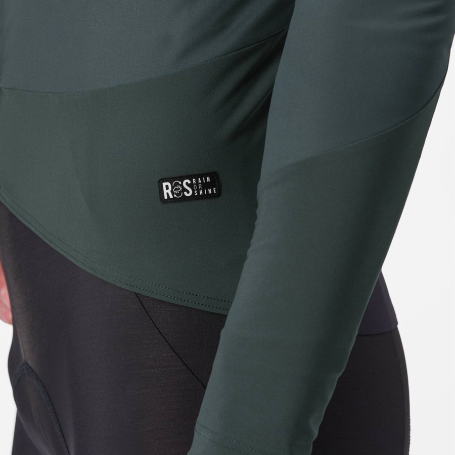 Castelli BETA RoS Kabát Férfi Zöld Piros Narancssárga | JRAUSKZ-38