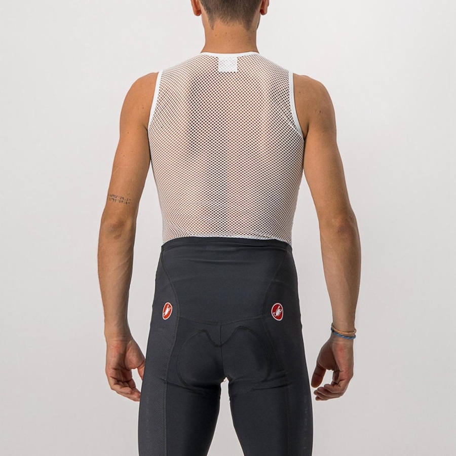 Castelli CORE MESH 3 SLEEVELESS Base Layer Férfi Fehér | YKATEBF-97