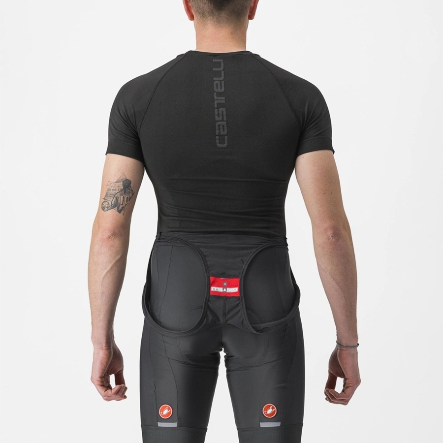 Castelli CORE SEAMLESS SS Base Layer Férfi Fekete | MCKHPLD-35