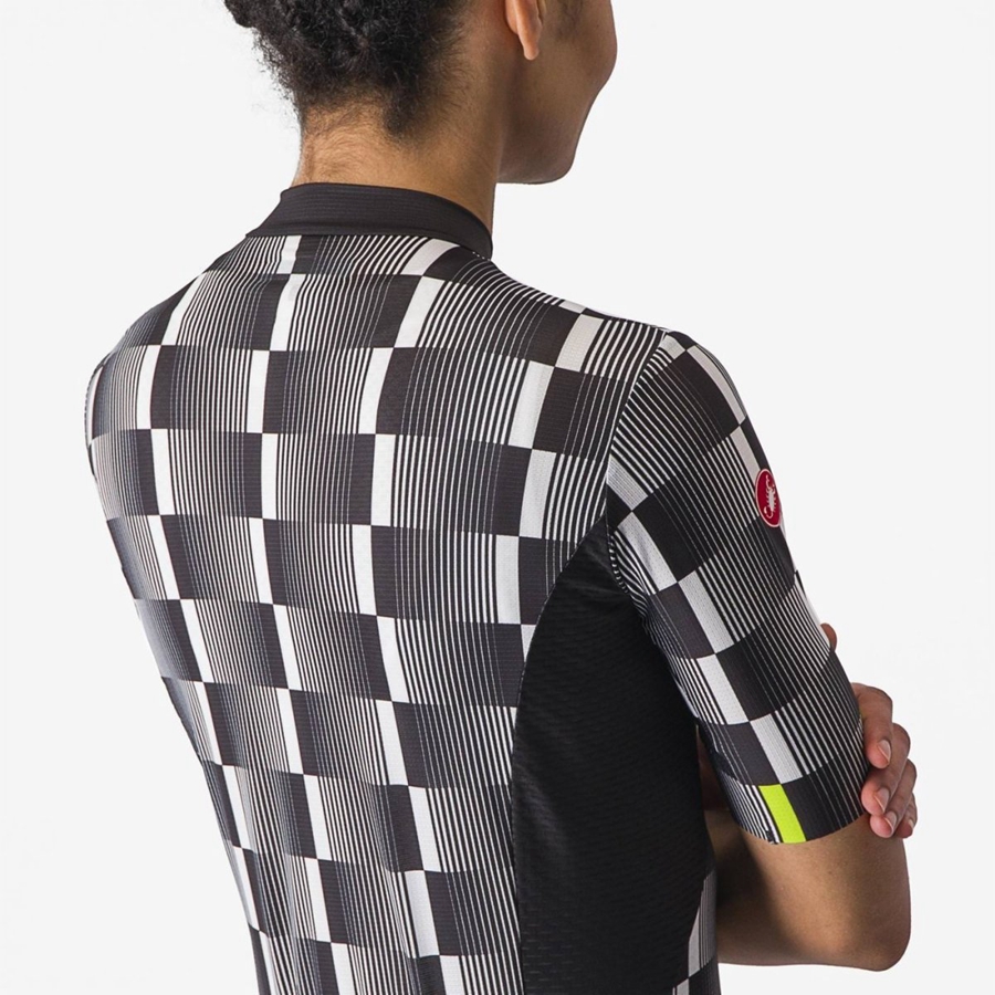 Castelli DIMENSIONE Mez Női Fekete Fehér Világos Zöld | WTQFDBI-17