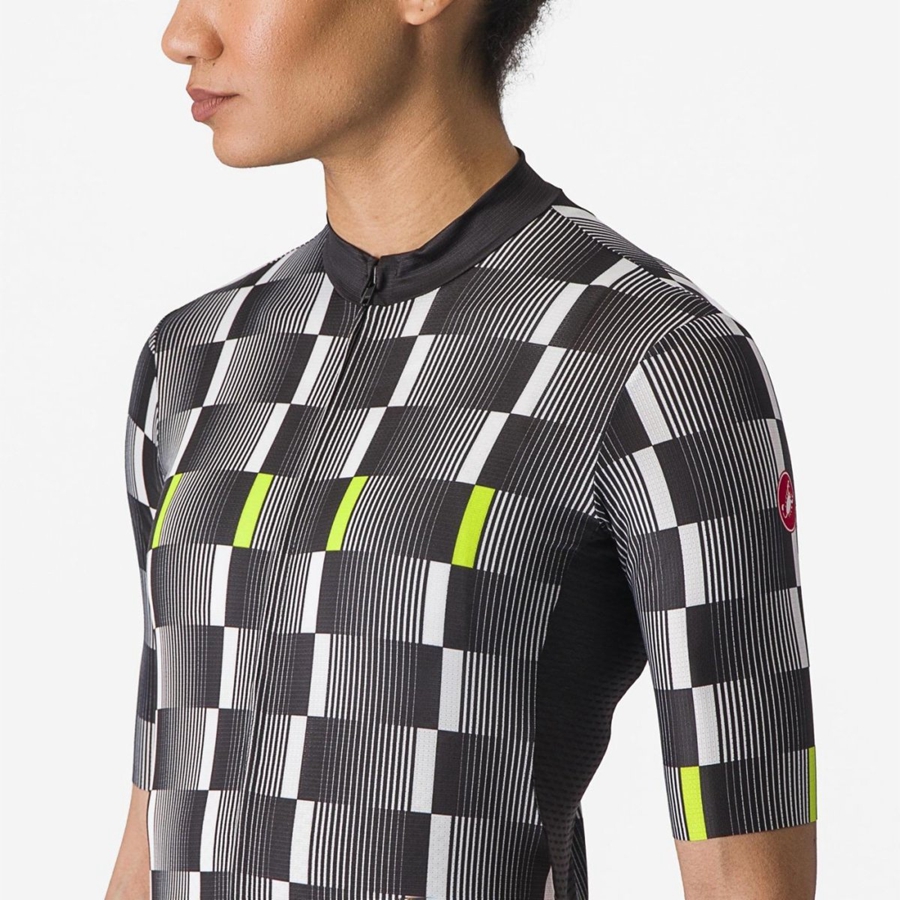 Castelli DIMENSIONE Mez Női Fekete Fehér Világos Zöld | WTQFDBI-17