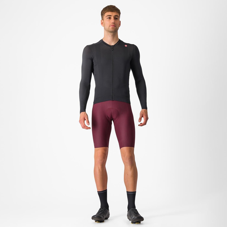 Castelli ESPRESSO LS Mez Férfi Fekete Sötétszürke | FQANTEK-64