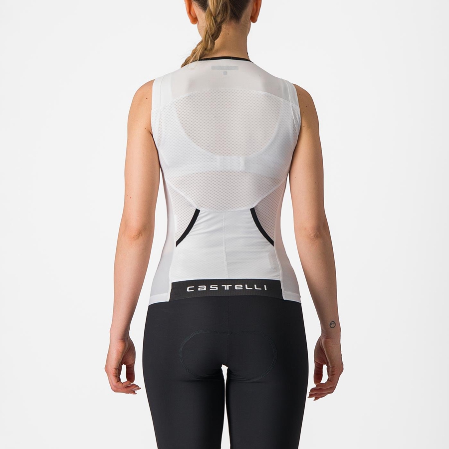 Castelli FREE 2 W TRI SINGLET Öltönyök Női Fehér Fekete | YRGLDMH-09