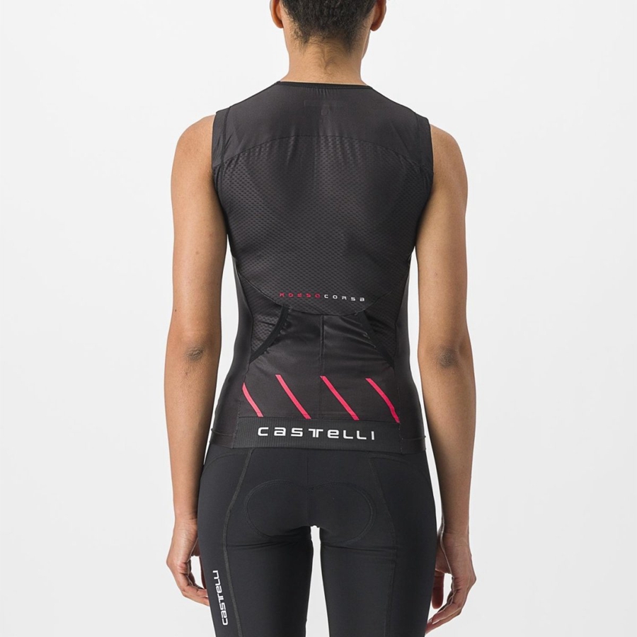 Castelli FREE 2 W TRI SINGLET Öltönyök Női Fekete | FKAUZTQ-75