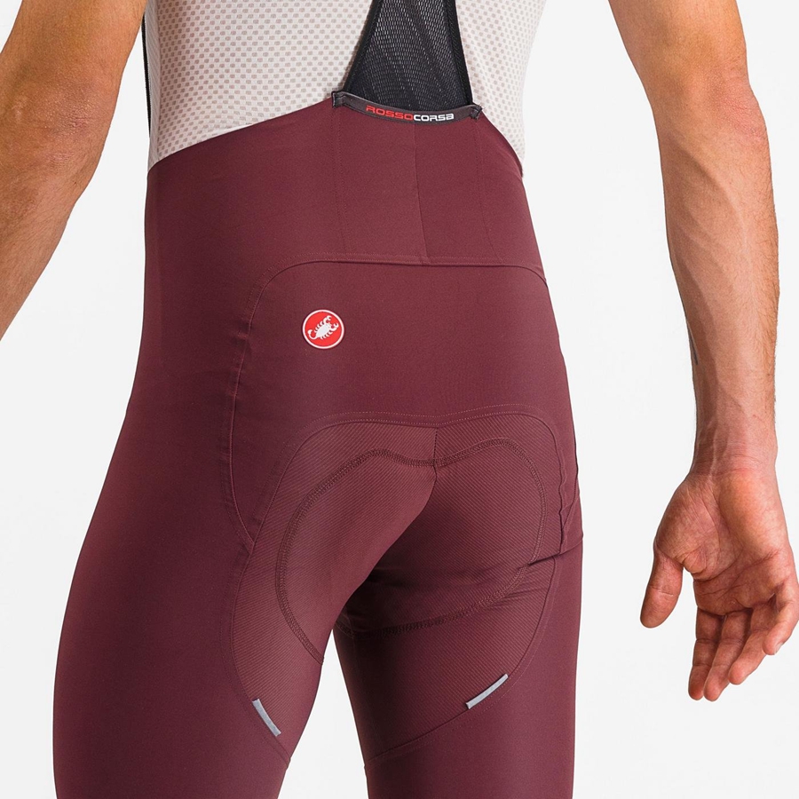 Castelli FREE AERO RC CLASSIC Rövidnadrág Bib-vel Férfi Mélybordó Fehér | SKZUADC-14