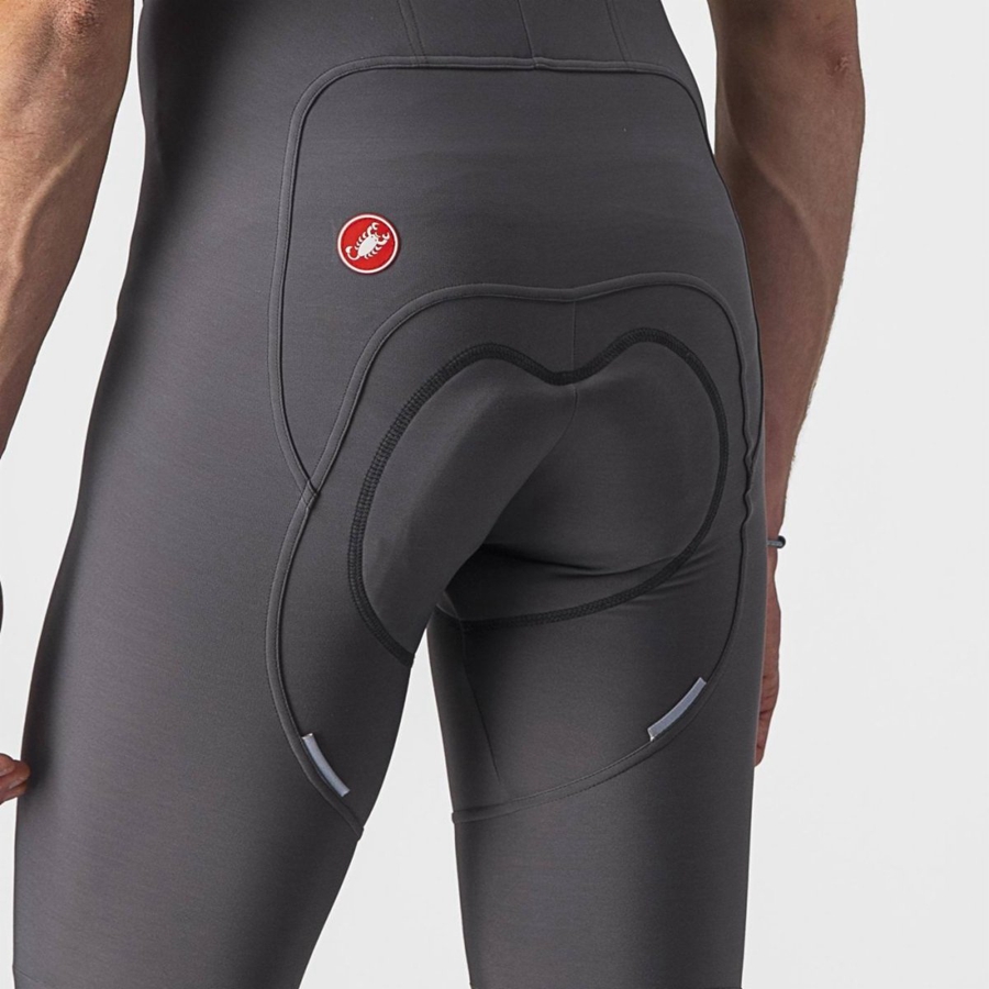Castelli FREE AERO RC Harisnya Bib-vel Férfi Sötétszürke | TQLFSDC-01