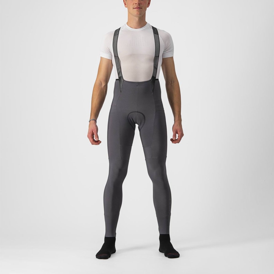 Castelli FREE AERO RC Harisnya Bib-vel Férfi Sötétszürke | TQLFSDC-01
