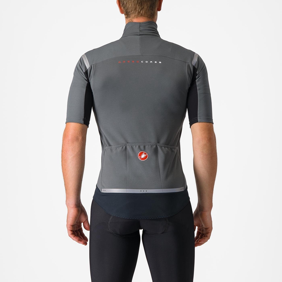 Castelli GABBA RoS 2 Kabát Férfi Szürke Titán | CGQUSNJ-92