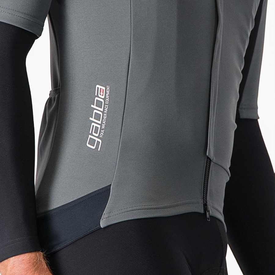Castelli GABBA RoS 2 Kabát Férfi Szürke Titán | CGQUSNJ-92