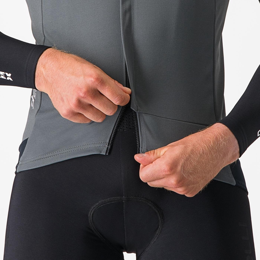Castelli GABBA RoS 2 Kabát Férfi Szürke Titán | CGQUSNJ-92