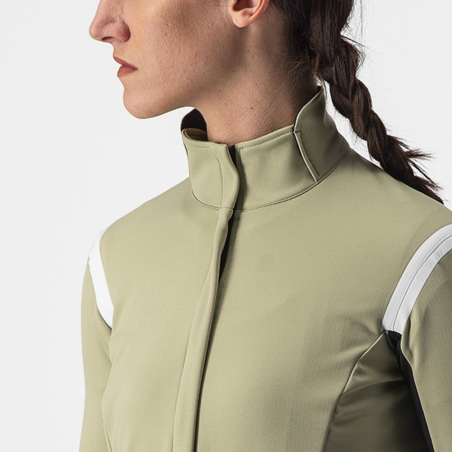 Castelli GABBA RoS 2 W Kabát Női Zöld | ZFJTOEM-45
