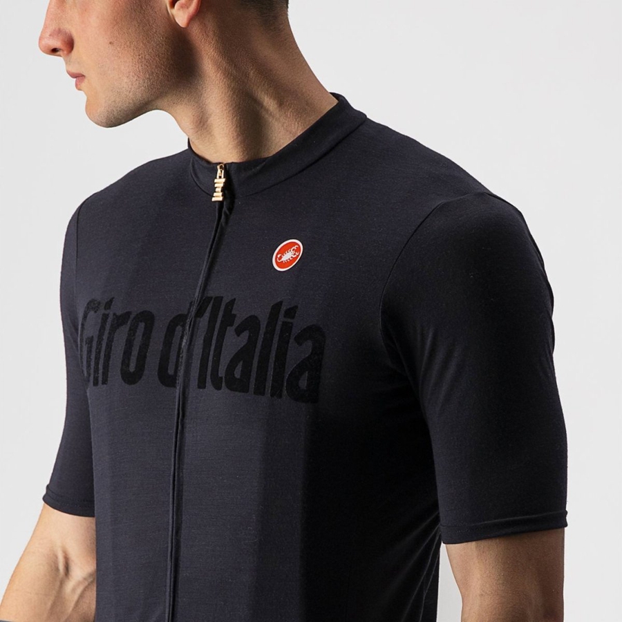 Castelli HERITAGE MAGLIA NERA Mez Férfi Fekete | XSATPFG-78