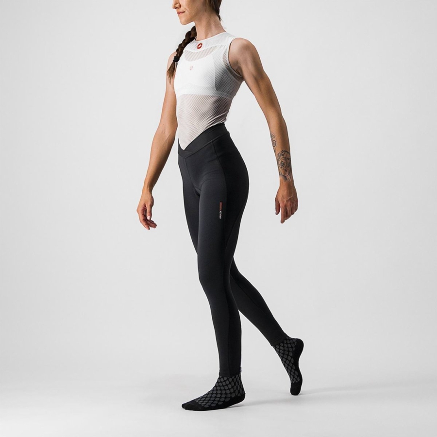 Castelli MENO WIND W Leggings Női Fekete | YZLJFCK-02