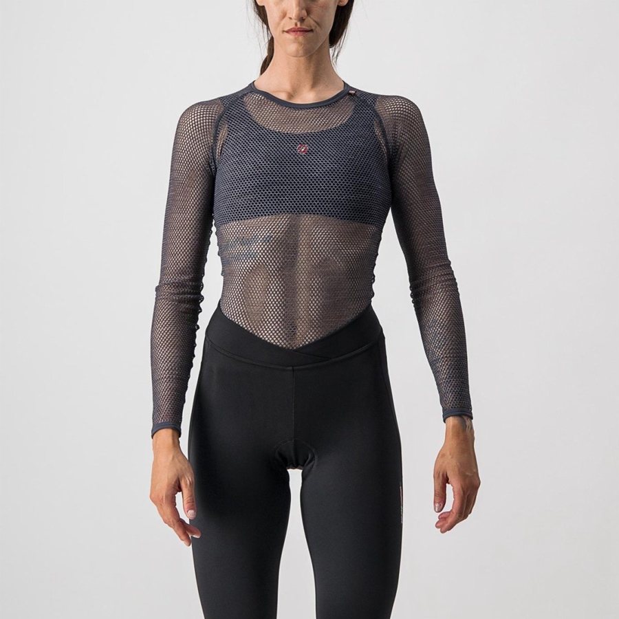 Castelli MIRACOLO W LONG SLEEVE Base Layer Női Szürke | YSLGBJO-93