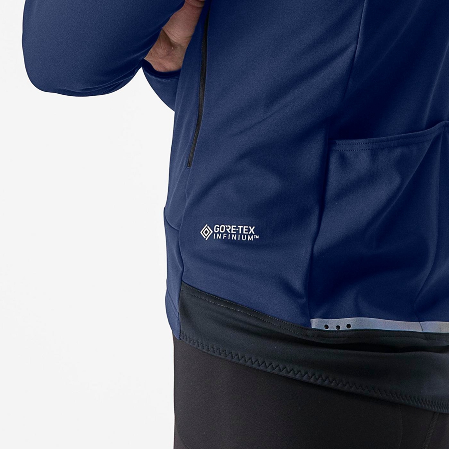 Castelli PERFETTO RoS 2 Kabát Férfi Kék Titán | LBPUOGX-86