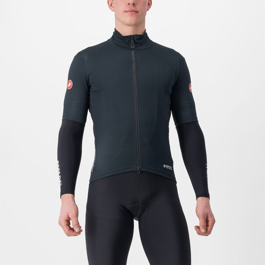 Castelli PERFETTO RoS 2 WIND Kabát Férfi Fekete | AREWKMJ-62