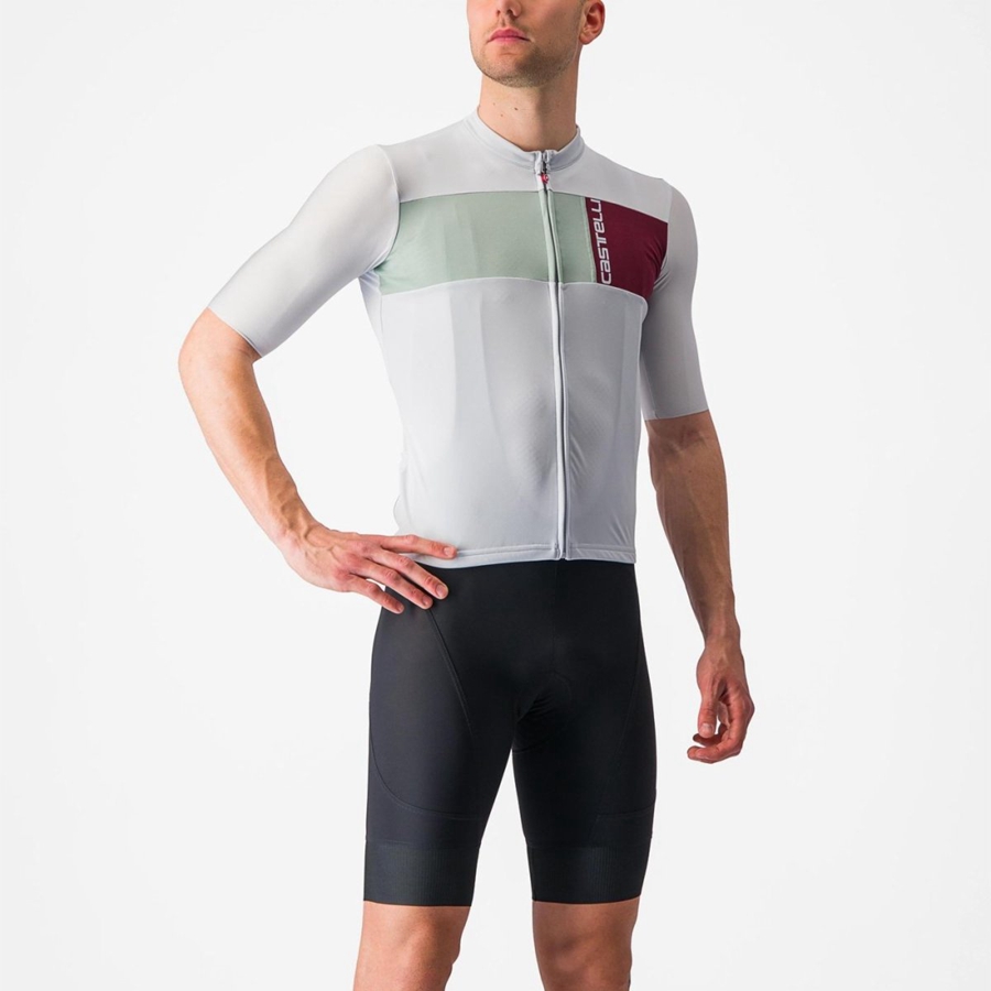 Castelli PROLOGO 7 Mez Férfi Titán Szürke Zöld | UKNLRZX-38