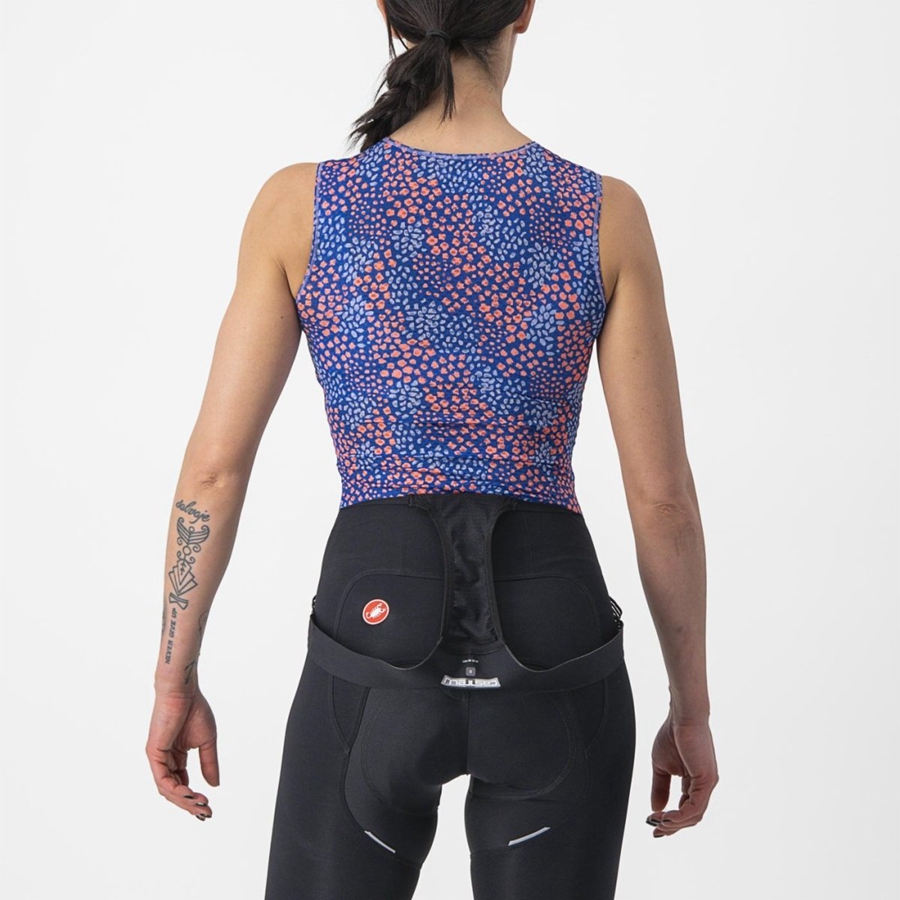 Castelli PRO MESH 4 W SLEEVELESS Base Layer Női Lila Fehér | LHOKFED-62