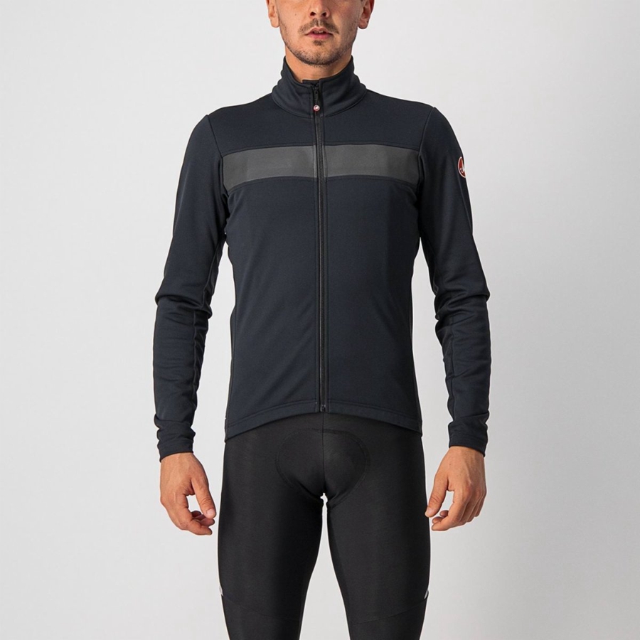 Castelli RADDOPPIA 3 Kabát Férfi Fekete Fekete | EHNJTLS-31