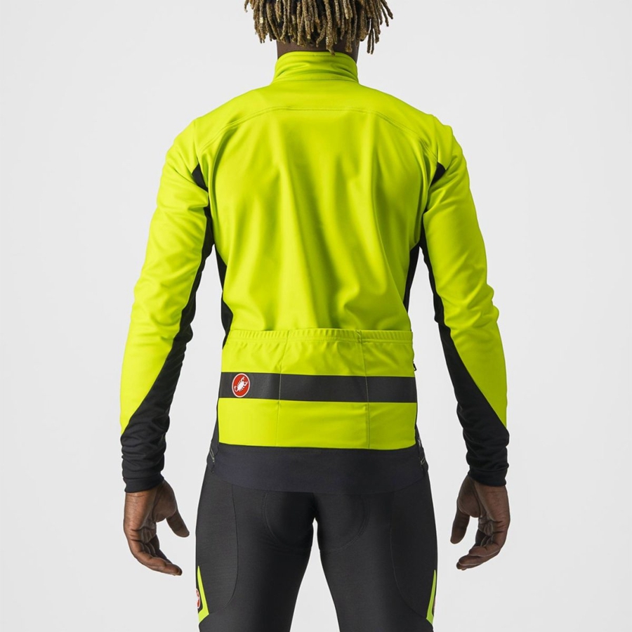 Castelli RADDOPPIA 3 Kabát Férfi Világos Zöld Fekete | VEIWCFD-41