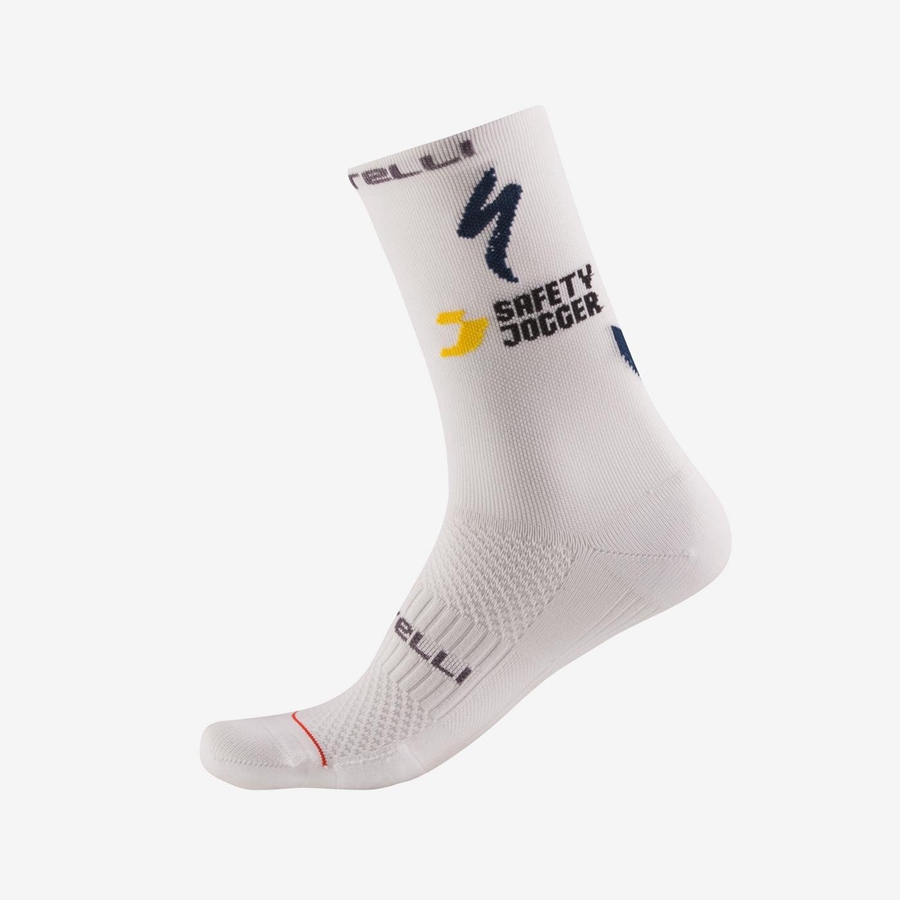 Castelli ROSSO CORSA PRO 15 Zokni Férfi Fehér | QJZEVWO-60