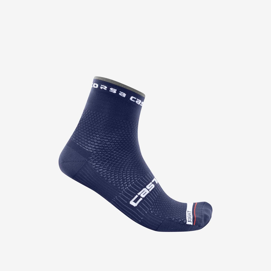 Castelli ROSSO CORSA PRO 9 Zokni Férfi Kék | EOPXSYM-65