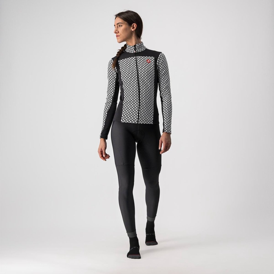 Castelli SFIDA 2 FZ Mez Női Fekete Fehér | AQUYRKX-91