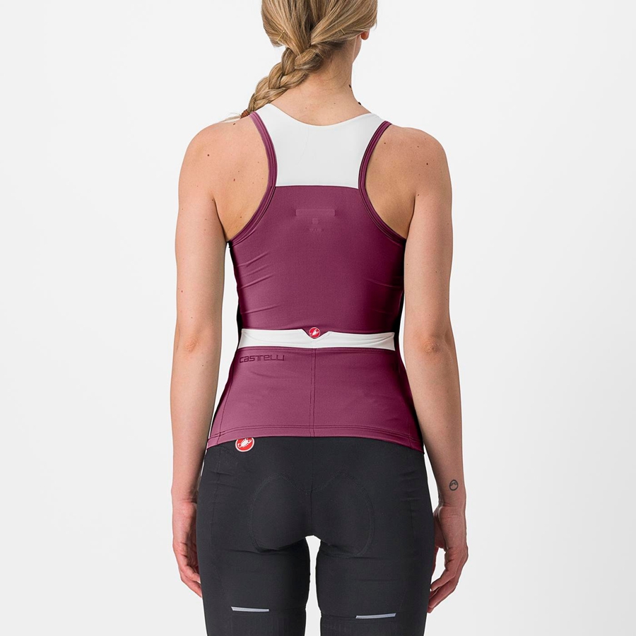 Castelli SOLARIS TOP Mez Női Mélylila Fehér | PCXQRHG-76