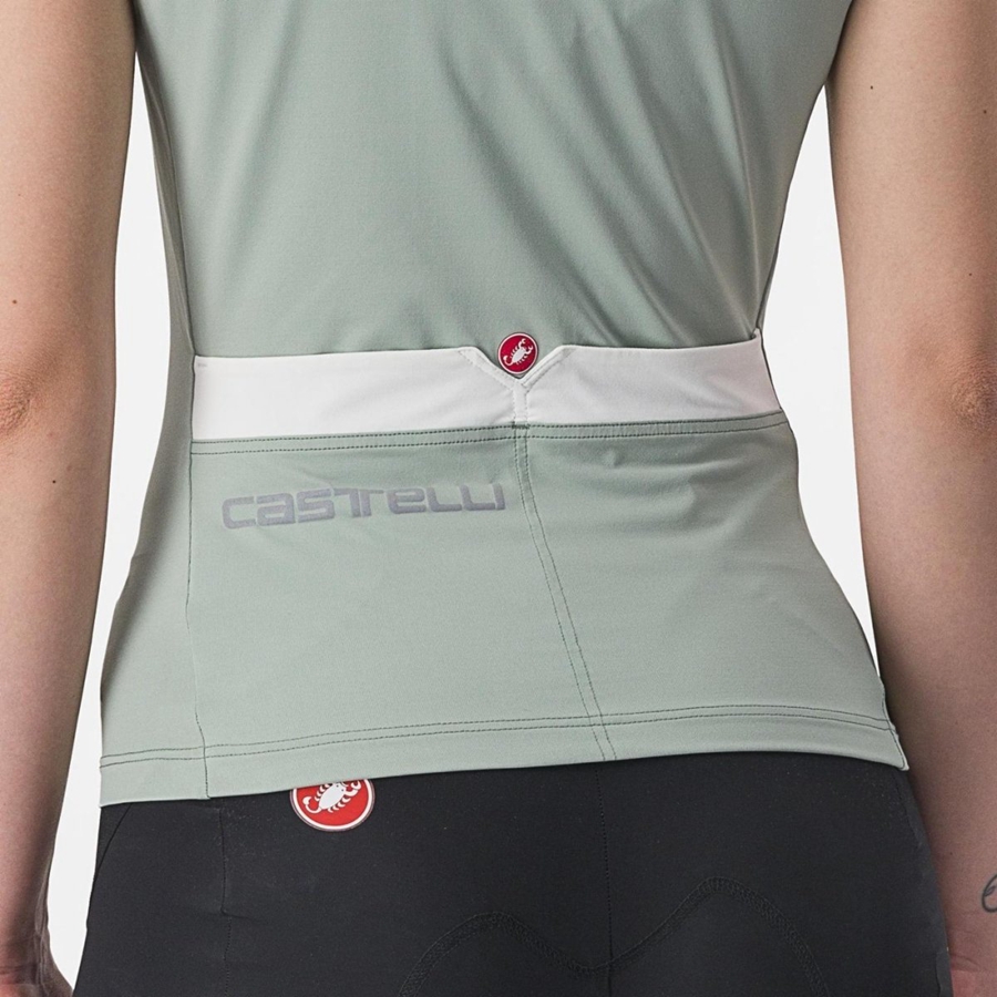 Castelli SOLARIS TOP Mez Női Zöld Fehér | MVIDTRF-93
