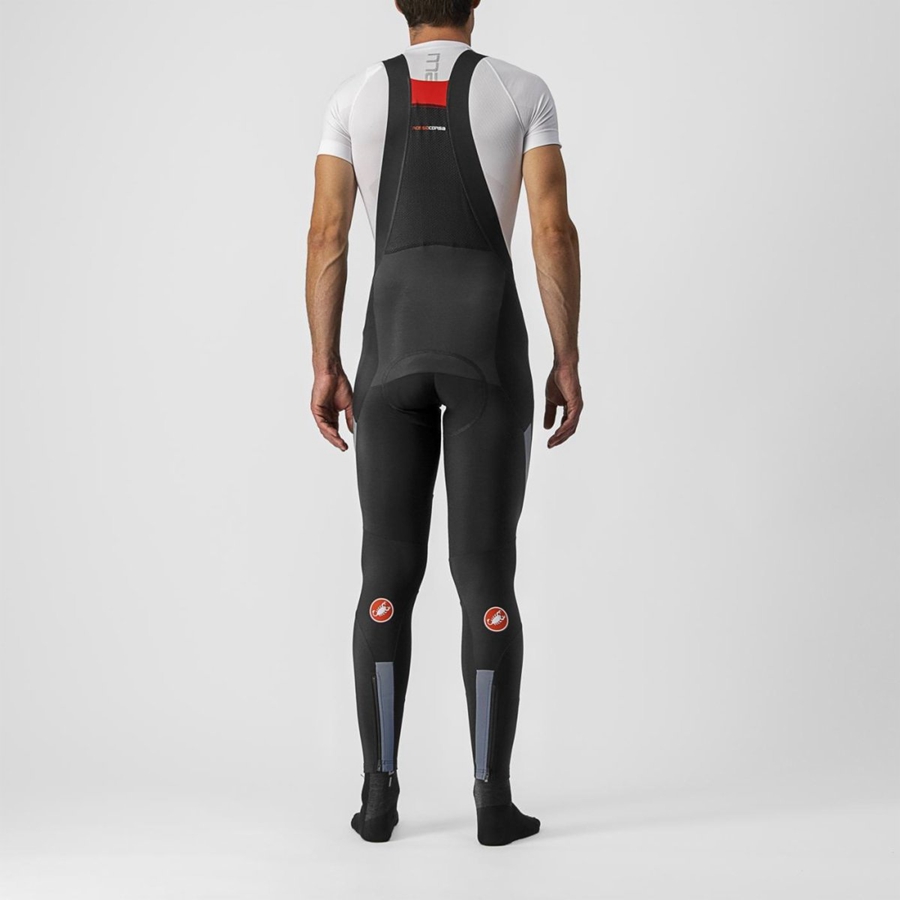 Castelli SORPASSO RoS Harisnya Bib-vel Férfi Fekete Titán | ISMQWLY-65