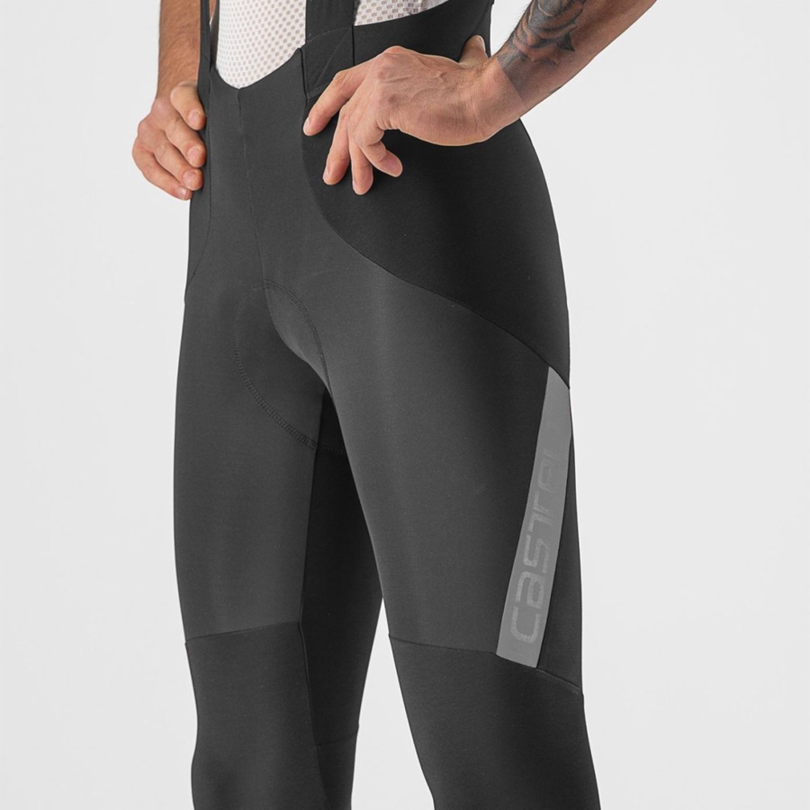 Castelli SORPASSO RoS Harisnya Bib-vel Férfi Fekete Titán | ISMQWLY-65