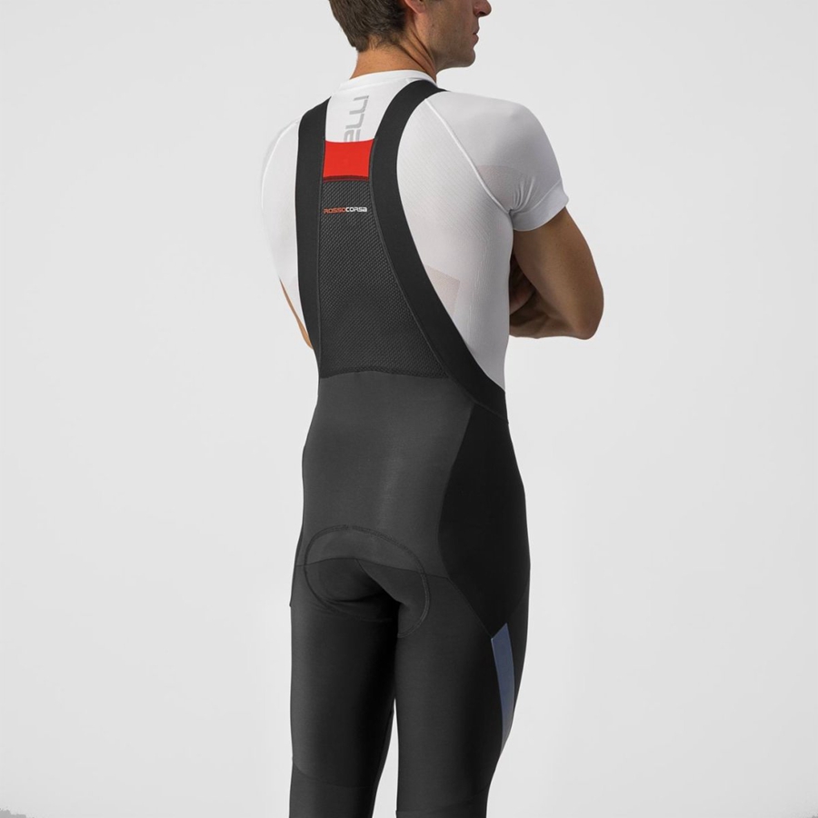 Castelli SORPASSO RoS Harisnya Bib-vel Férfi Fekete Titán | ISMQWLY-65