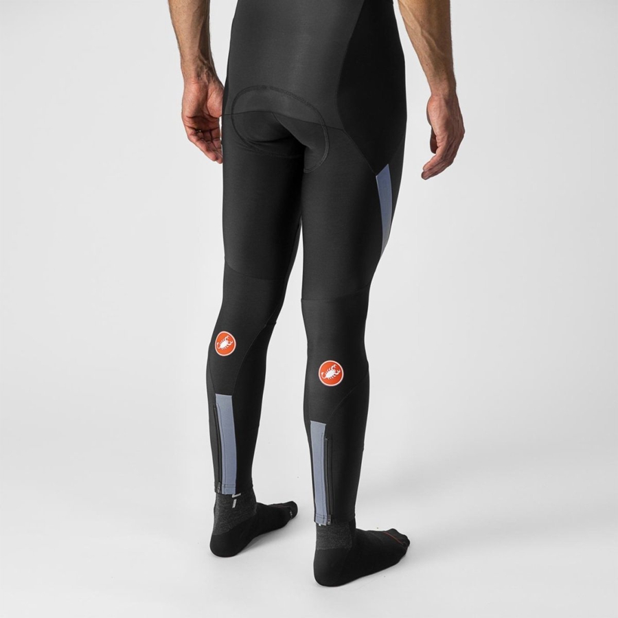 Castelli SORPASSO RoS Harisnya Bib-vel Férfi Fekete Titán | ISMQWLY-65