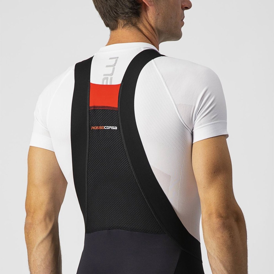 Castelli SORPASSO RoS Harisnya Bib-vel Férfi Fekete Titán | ISMQWLY-65
