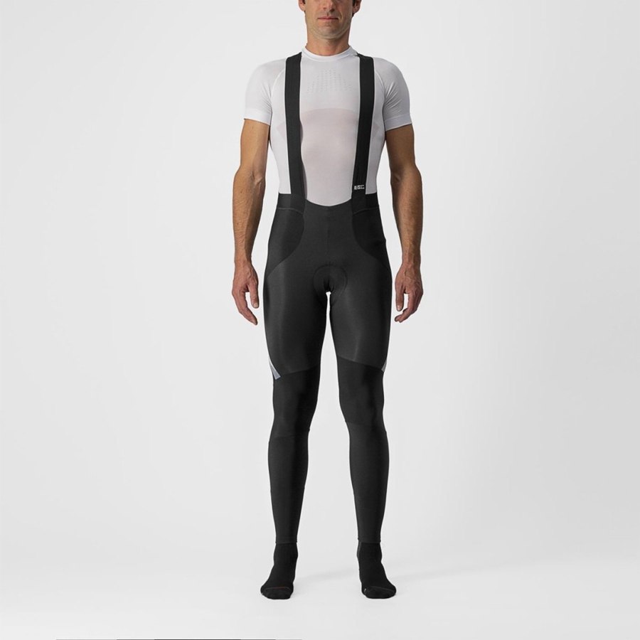 Castelli SORPASSO RoS Harisnya Bib-vel Férfi Fekete Titán | ISMQWLY-65