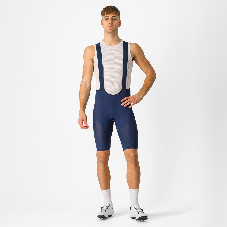 Castelli SUPERLEGGERA Rövidnadrág Bib-vel Férfi Kék | OCPABXZ-73