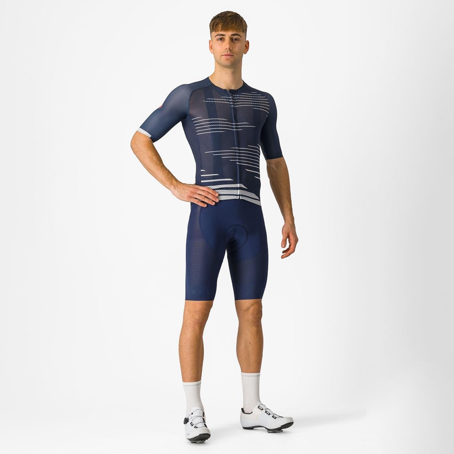 Castelli SUPERLEGGERA Rövidnadrág Bib-vel Férfi Kék | OCPABXZ-73