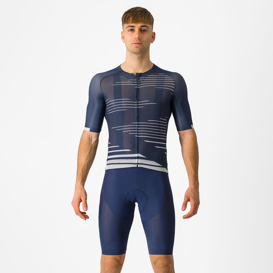 Castelli SUPERLEGGERA Rövidnadrág Bib-vel Férfi Kék | OCPABXZ-73