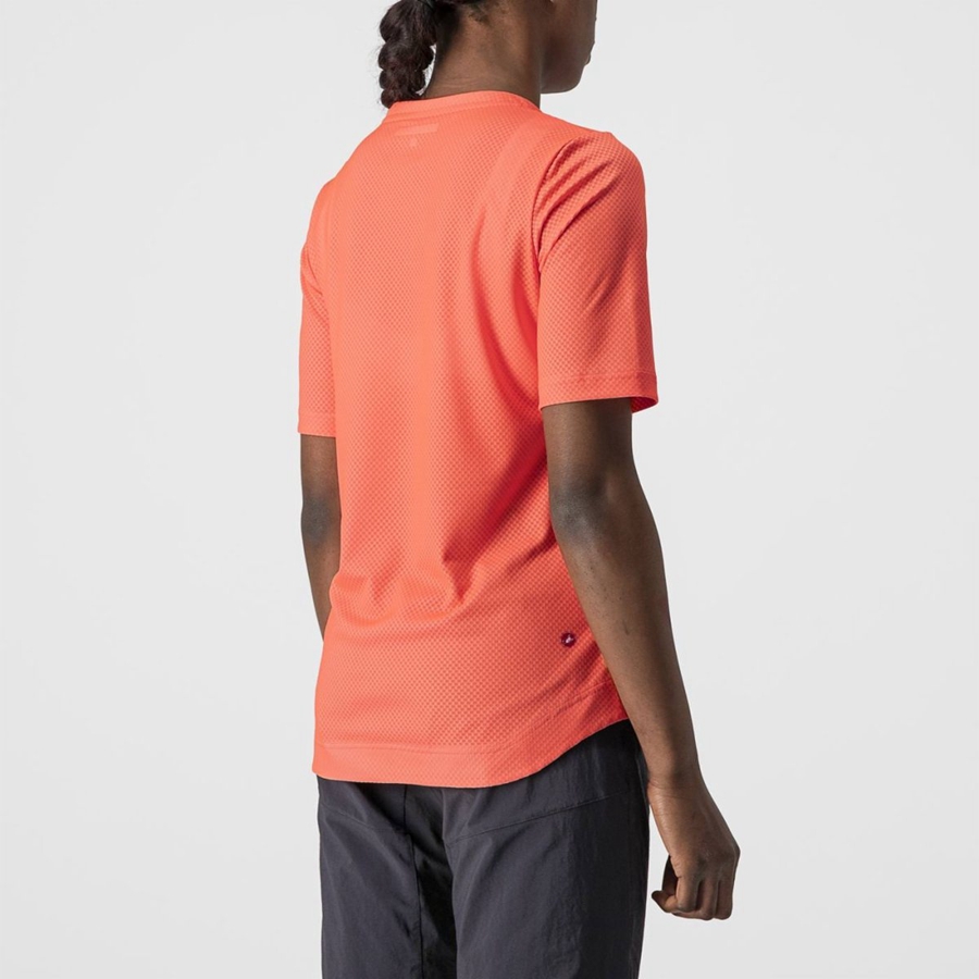 Castelli TRAIL TECH W TEE Mez Női Korall | ZTXKFHI-06