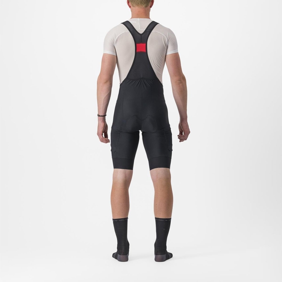 Castelli UNLIMITED CARGO Rövidnadrág Bib-vel Férfi Fekete | DHCQVIZ-59