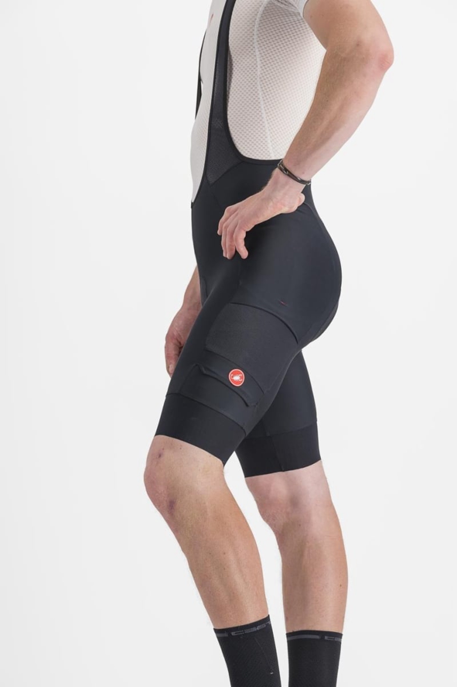 Castelli UNLIMITED CARGO Rövidnadrág Bib-vel Férfi Fekete | DHCQVIZ-59