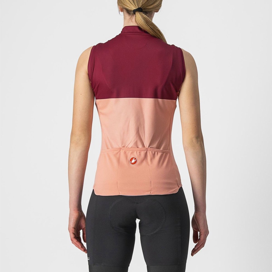 Castelli VELOCISSIMA SLEEVELESS Mez Női Rózsaszín Bordó | EGXSAPV-79